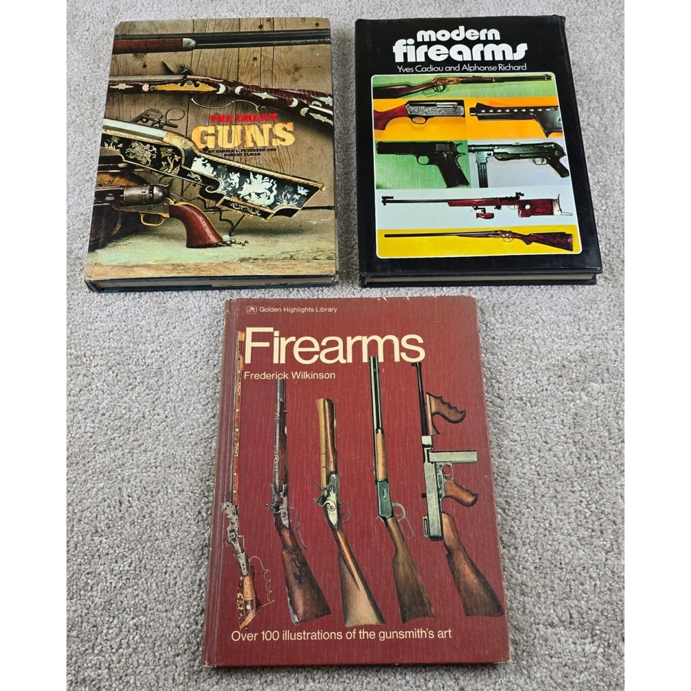 Vintage Firearms Gun Reference Book Lot 3 Modern Firearms Great Guns Wilkinson